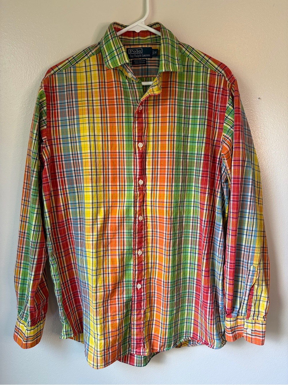 Vintage Polo Ralph Lauren "Westerton" Plaid Button-Down Shirt - Size M
